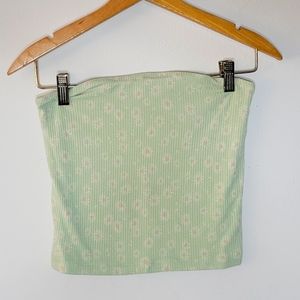 Ribbed Strapless Crop Top